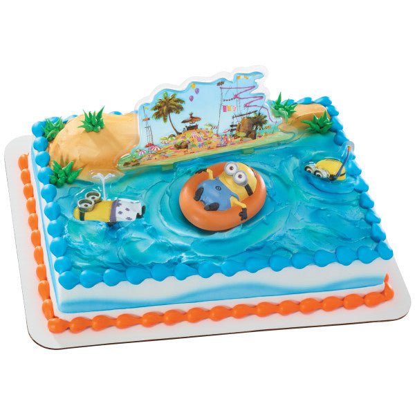 Despicable Me Minions Beach Party Decorating Set Cake Kit