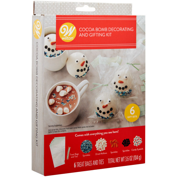 Wilton Snowman Hot Cocoa Bomb Decorating and Gifting Kit, Decorates 6