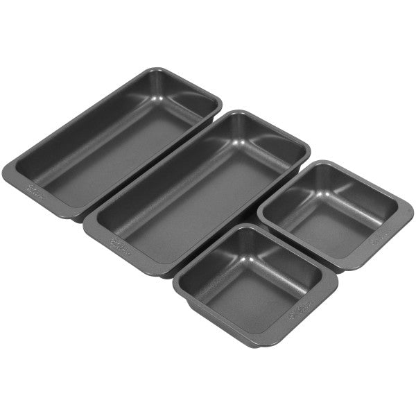 Wilton Nonstick Cookie Sheet, Muffin Pan, Oblong Pan and Cover Bakeware  Set, 4-Piece