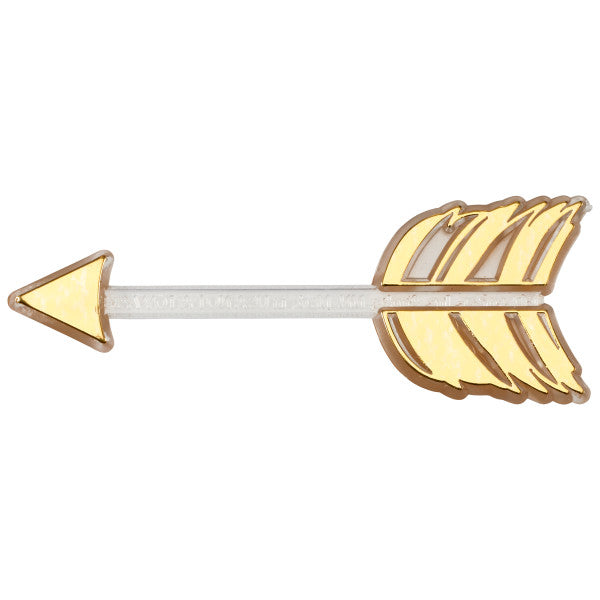 Gold Arrow Cupcake Cake Decorating plastic Layons 12 set