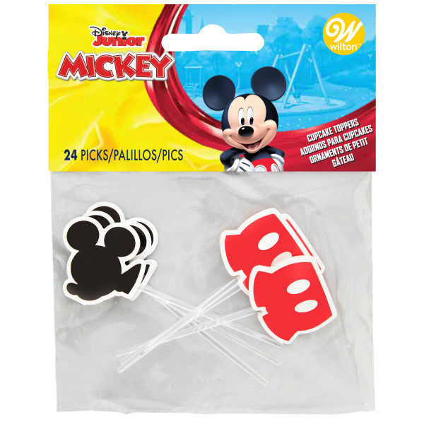 Wilton Disney Junior Mickey Mouse Cupcake Toppers, 24-Count