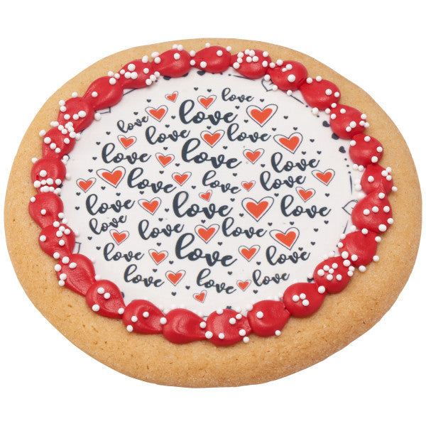 Love Valentines Day Edible Cake, Cupcake or Cookie Image PhotoCake®