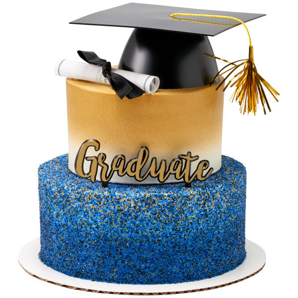 Graduation Mega Hat Set Cake Kit with Diploma - 3 piece set