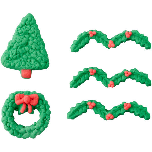 Wilton Gingerbread House Holiday Trim Candy Decorations, 5-Count