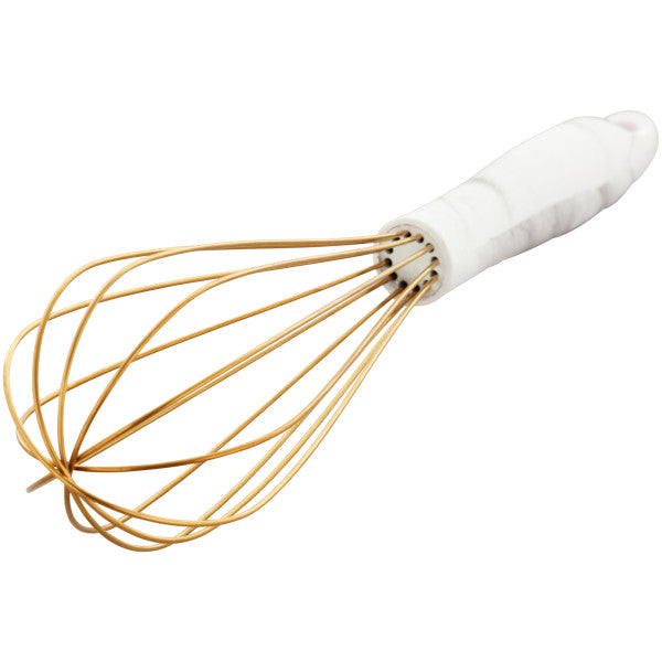 Wilton Large Gold Balloon Whisk with Marble Handle