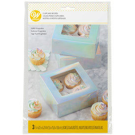 Wilton Iridescent Cupcake Boxes, 3-Count