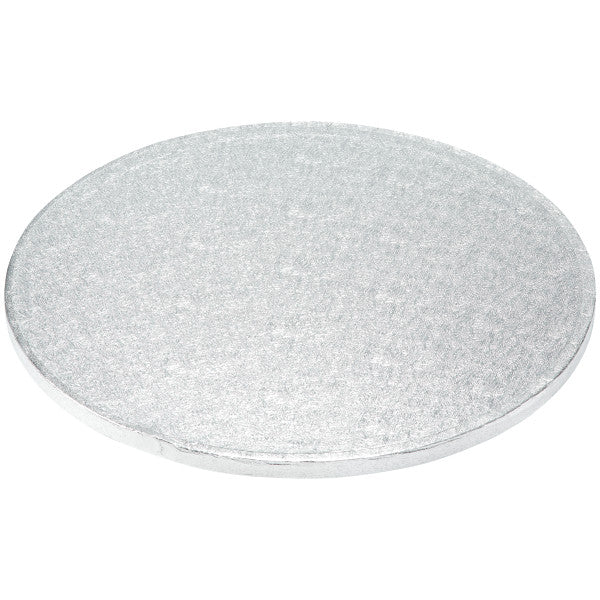 12" Round Silver Foil Cake Board Drum