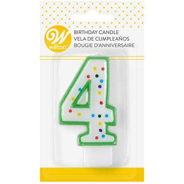 Wilton Green Number 4 Birthday Candle