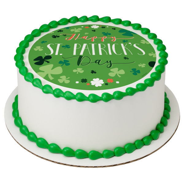 Happy St. Patrick's Day Edible Image for Cake PhotoCake