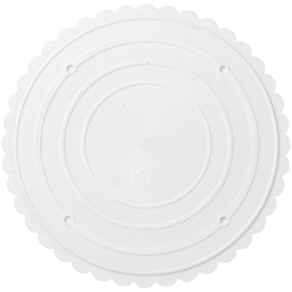 Wilton White Scalloped Edge Separator Plate, 10-Inch