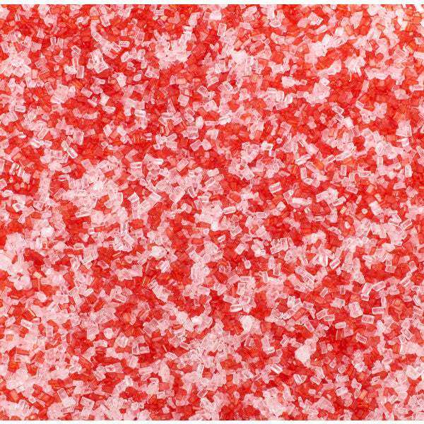 Large Red and White Peppermint Flavored Crystal Sugar Decorations Mix Sprinkles 33 oz. handheld container