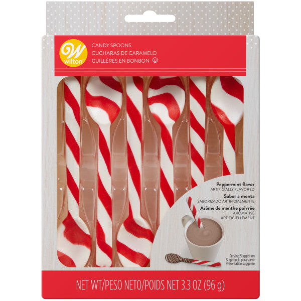 Wilton Peppermint Candy Cane Spoons, 6-Count