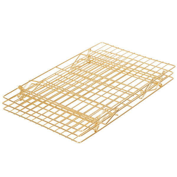 Golden Cooling Rack Gold Stackable Cooling Racks, 3-Tier Set — Cake and Candy Supply