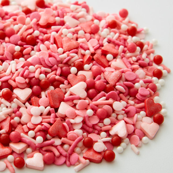Mini Red, White & Pink Valentine's Day Heart Confetti Sprinkles