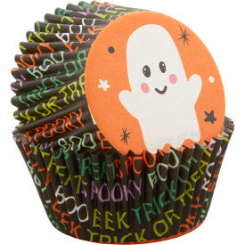 Wilton Whimsical Ghost Standard Halloween Cupcake Liners, 75-Count