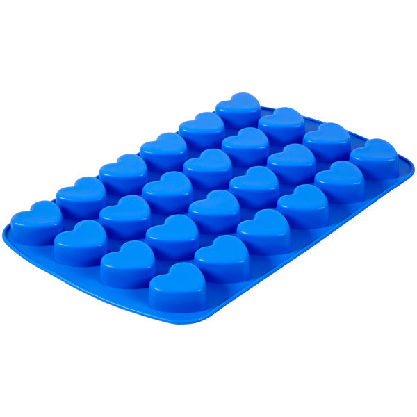 Wilton Silicone Easy-Flex Heart Mold, 24-Cavity for Ice Cubes, Gelatine, Baking and Candy