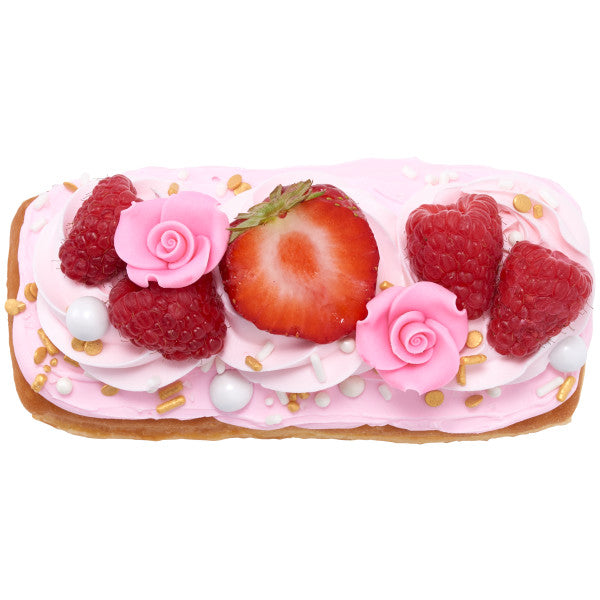 Pink 1" Rose Sugar Soft Premium Edible Decorations - 48 roses per order