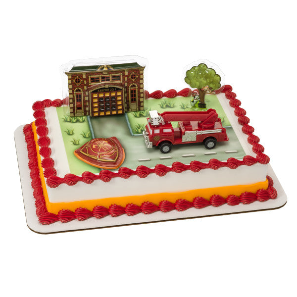Fire Truck & Station Cake Decorating Kit