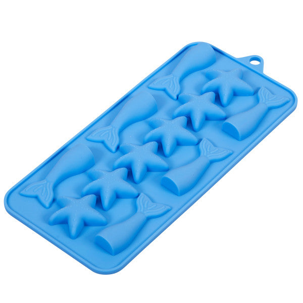 Wilton Silicone Mermaid Tail and Starfish Candy Mold, 12-Cavity