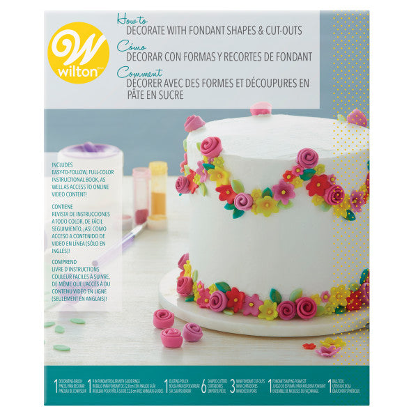 Wilton How to Decorate with Fondant Shapes and Cut-Outs Kit, 14-Piece