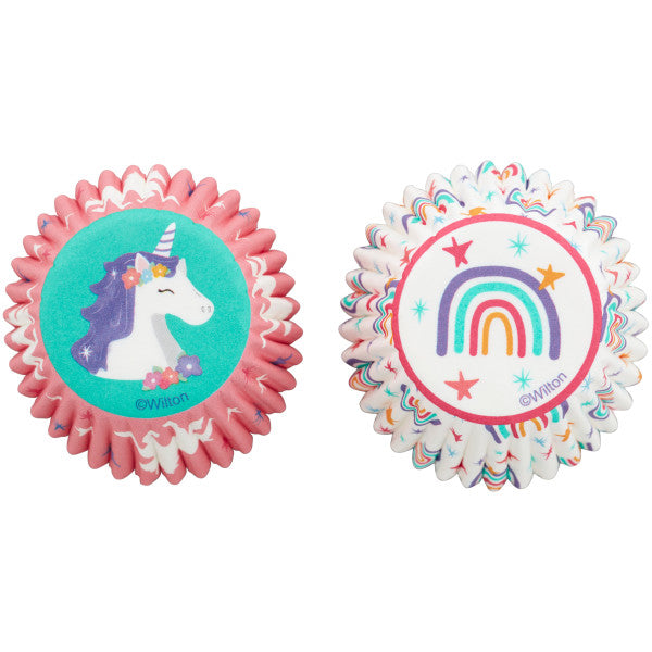 Wilton Unicorn and Rainbow Mini Baking Cups, 100-Count