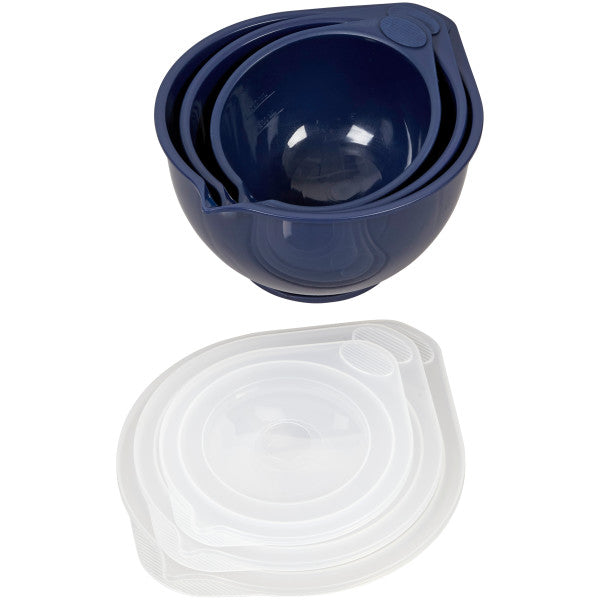 Wilton Navy Blue Covered Bowl Set, 6-Piece