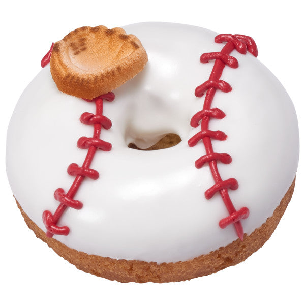 Baseball Assortment Sugar decorations Dec-Ons for Cupcake or Cake - set of 12
