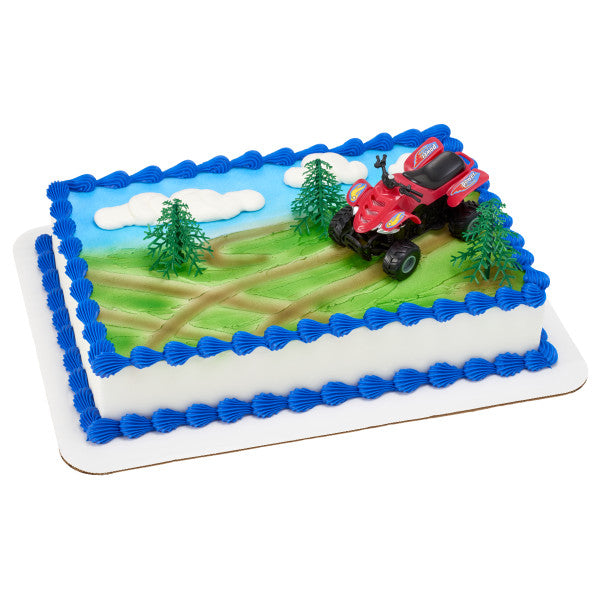 ATV Outdoor 4 Wheeler with trees Cake Kit Cake Kit 4 Piece
