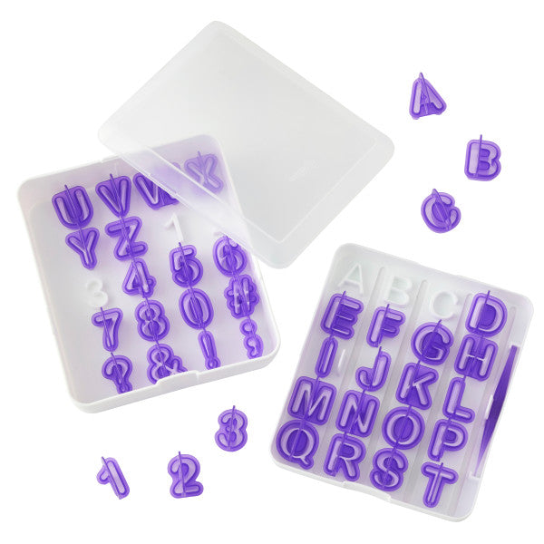 Wilton Fondant Letter & Number Cutters Set, 42-Piece Set