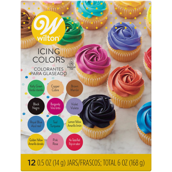 Wilton Icing Colors Gel Food Coloring, 12-Count