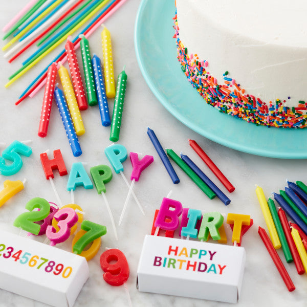 Wilton Rainbow Number Birthday Candle Pick Set, 10-Pack