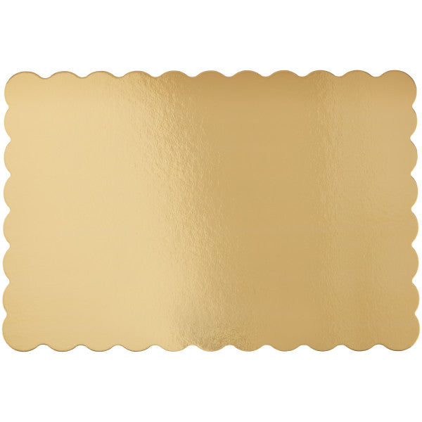 Wilton Scalloped Gold Cake Boards, 13 x 9 Inch