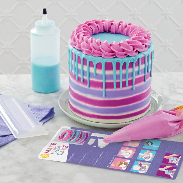 Wilton Make This Cake Striped Drip Cake Decorating Set, 12-Piece