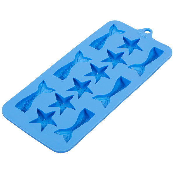 Wilton Silicone Mermaid Tail and Starfish Candy Mold, 12-Cavity