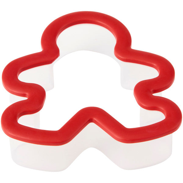 Wilton Comfort Grip Large Plastic Gingerbread Boy Cookie Cutter, 3.45 x 3.64-Inch