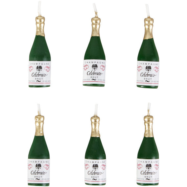Wilton Champagne Bottle Candles, 6-Count