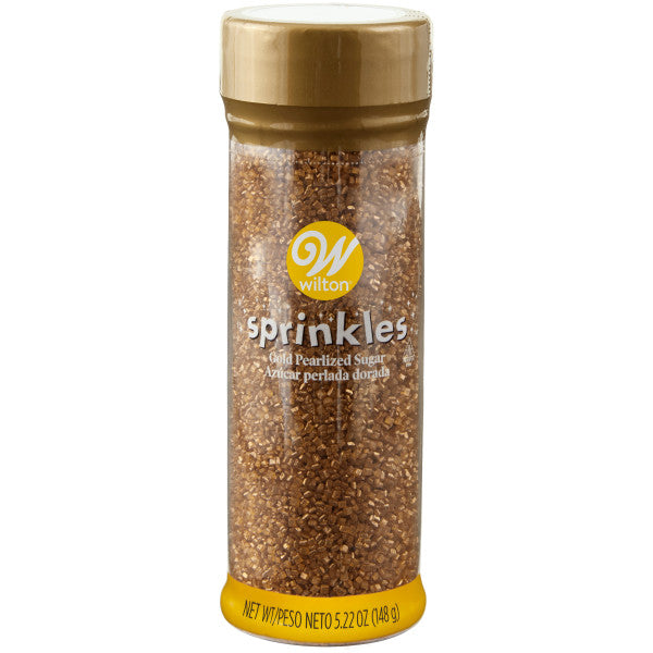 Wilton Gold Pearlized Sugar Sprinkles, 5.25 oz.