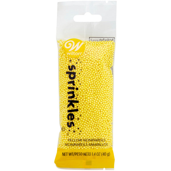 Wilton Yellow Nonpareils Sprinkles Pouch, 1.4 oz.