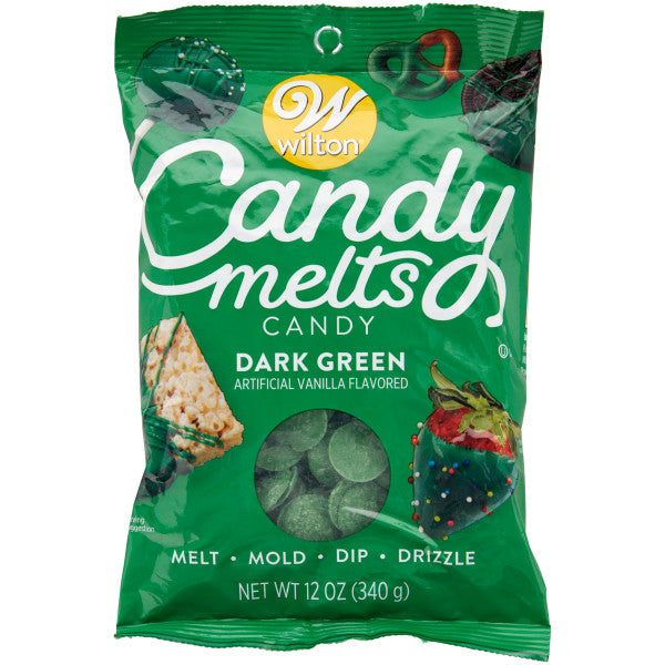 Wilton Candy Melts Dark Green Candy, 12 oz.