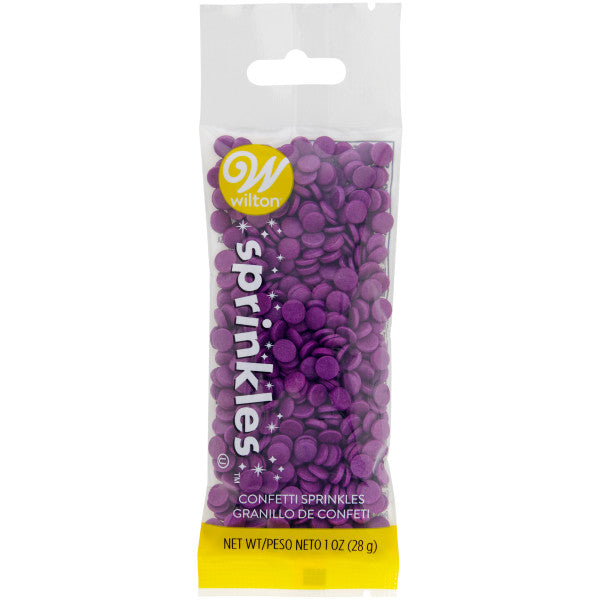 Wilton Purple Confetti Sprinkles, 1 oz.