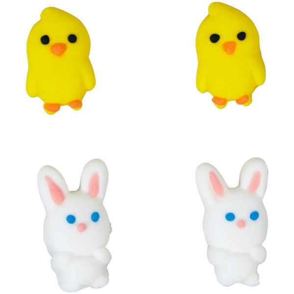 Wilton Easter Chicks and Bunnies Icing Decorations, 24-Count