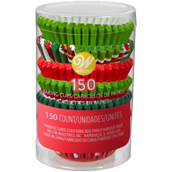 Wilton Christmas Red & Green Mini Cupcake Liners, 150-Count