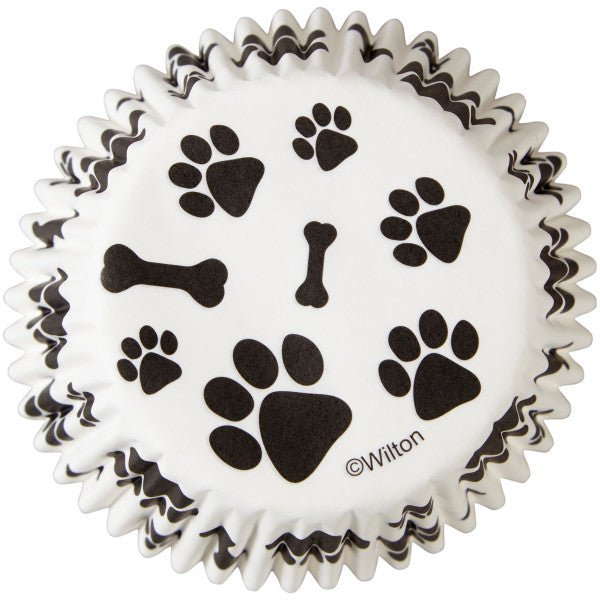 Wilton Dog Paws and Bones Cupcake Liners, 50-Count