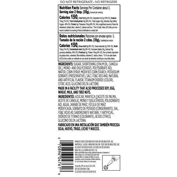 Wilton Red Ready-to-Use Icing Tube, 4.25 oz.