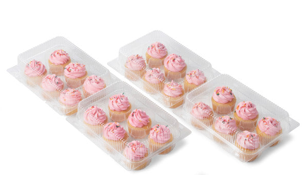 Wilton 6-Cavity Clear Disposable Cupcake Boxes, 4-Count