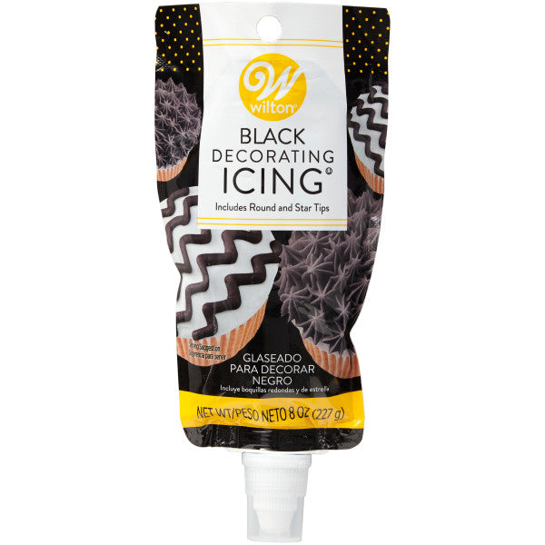 Wilton Black Icing Pouch with Tips, 8 oz.