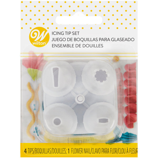 Wilton Plastic Decorating Tip and Flower Nail Set, 5-Piece