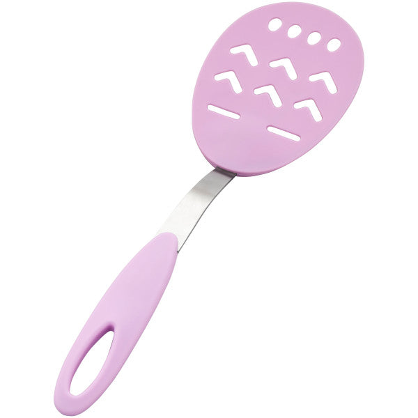 Wilton Purple Easter Egg Plastic Turner or Spatula with Silicone Handle