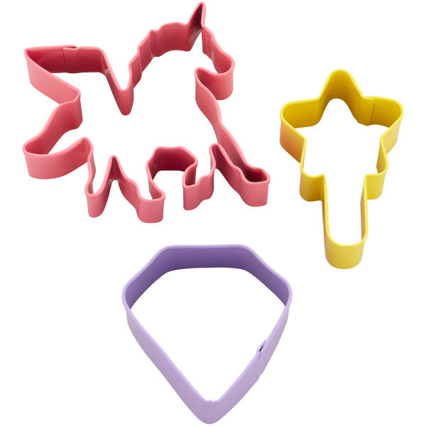 Wilton Unicorn, Magic Wand and Diamond Cookie Cutters, 3-Piece Set