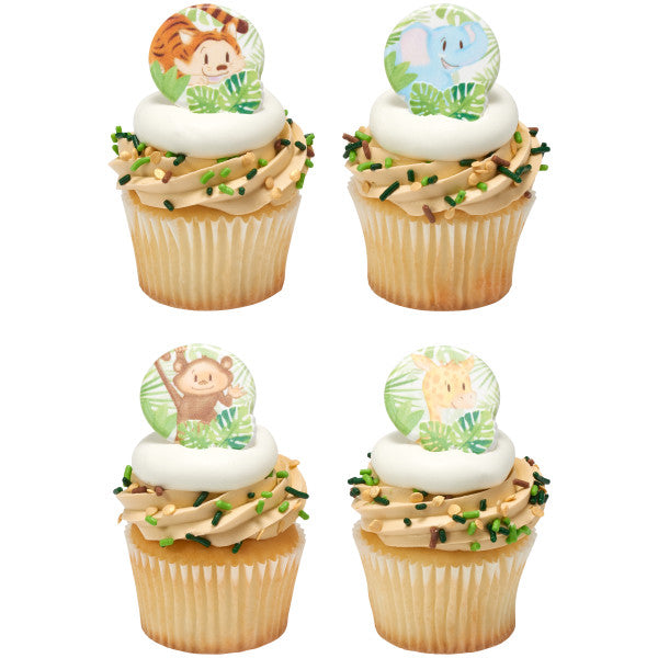 Baby Animals Jungle Cake Cupcake Rings - 12ct per order
